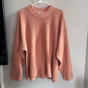 FP Beach Crewneck Sweater Lightweight Oversized Peach S